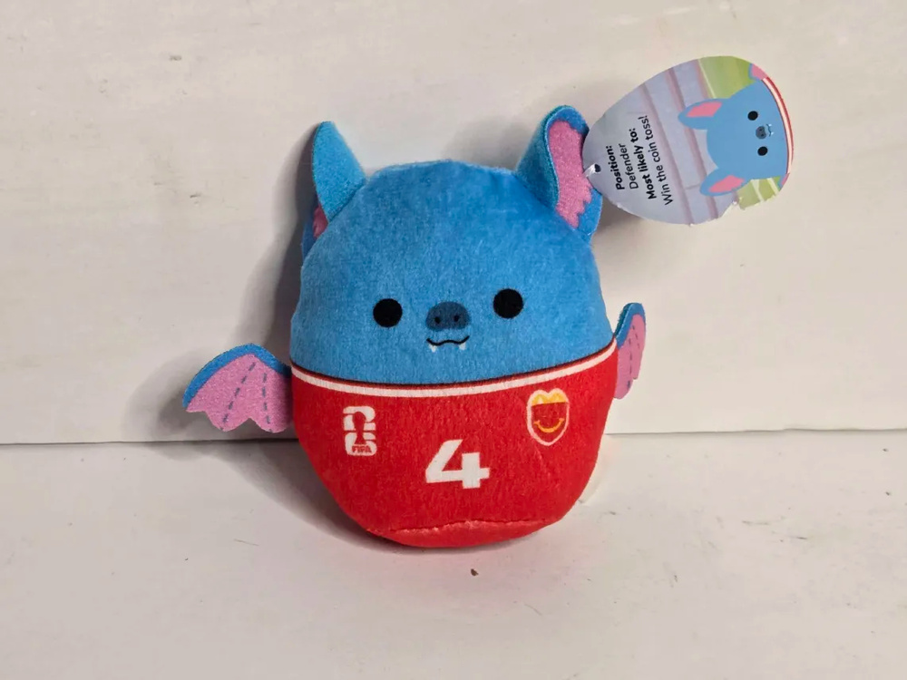 3” McDonald’s FIFA Bat Plush – Mini Mascot Stuffed Toy, Cute Collectible